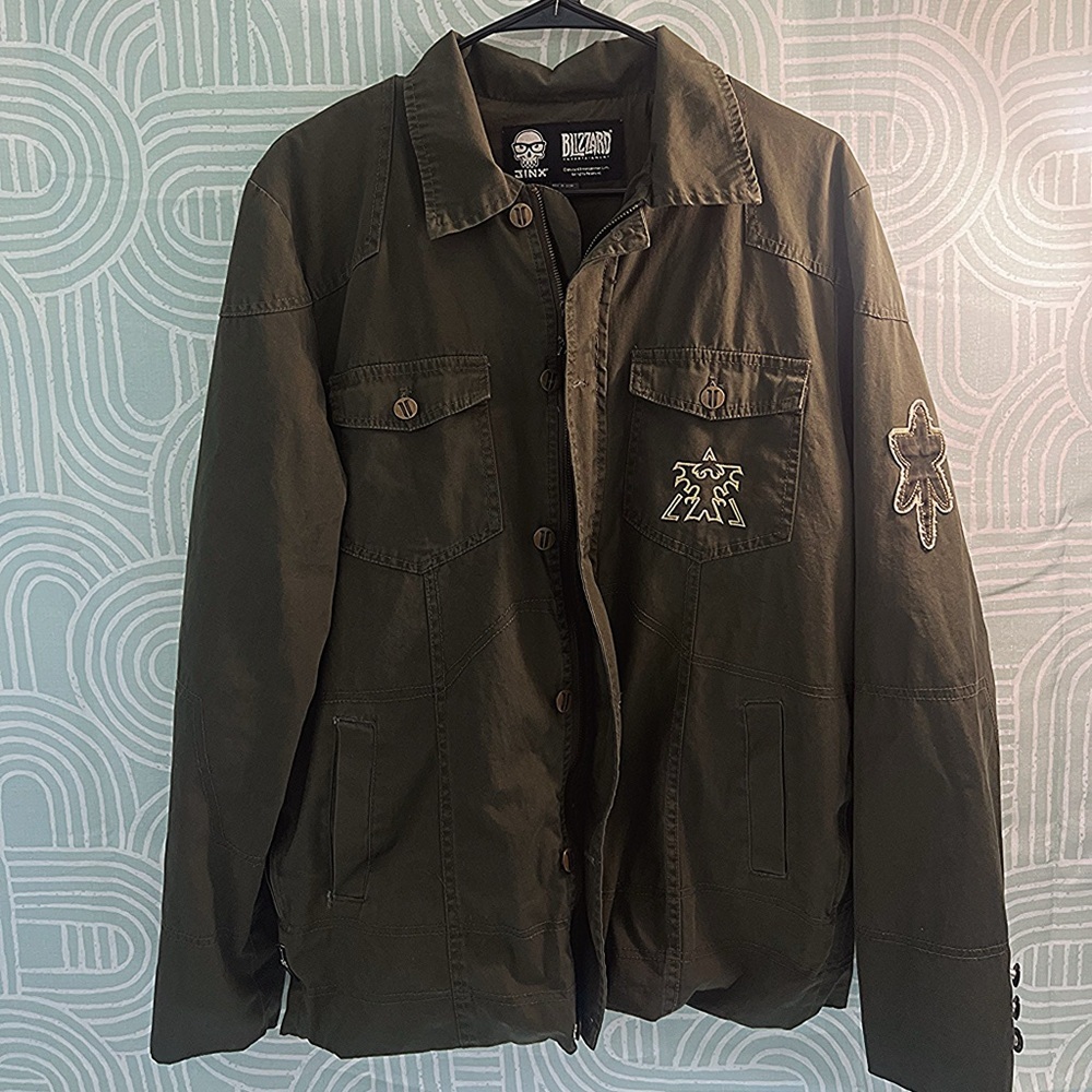 Blizzard Entertainment JINX Men’s Military Utility Jacket Green Medium